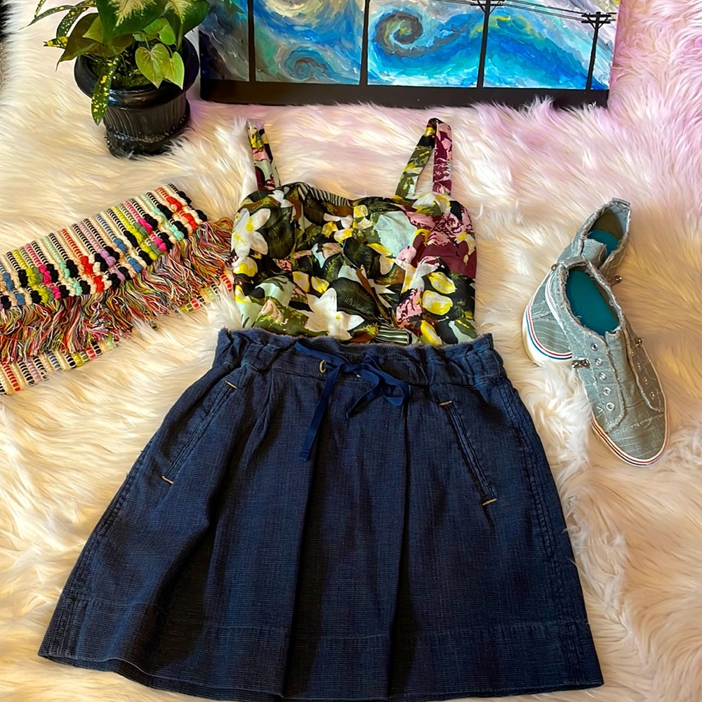 {Marc by Marc Jacobs} Cotton Paper Bag Skirt in Dottie Waffle 🧇